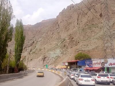 ترافیک سنگین در برخی مقاطع محور چالوس