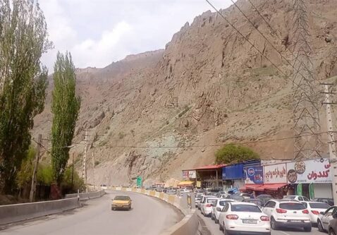 ترافیک سنگین در برخی مقاطع محور چالوس